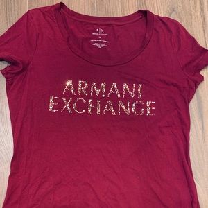 Armani Exchange Wine T-shirt